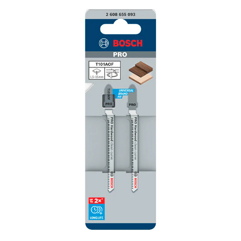 2 Lames de Scie Sauteuse BOSCH BIM  Pann. laminés 83mm T101AOF - Image 2