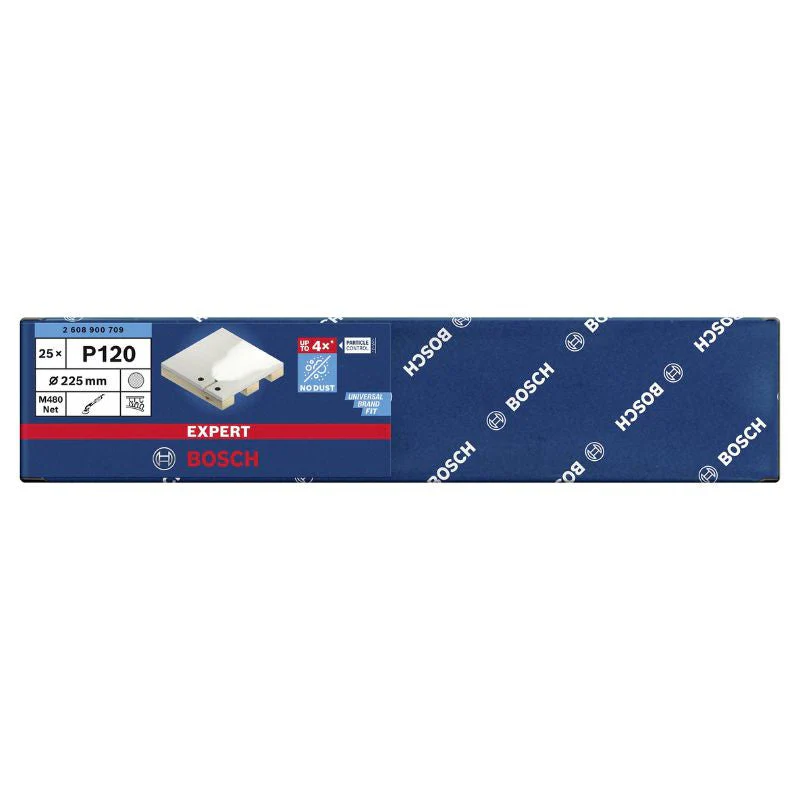 25 feuilles abrasives BOSCH Expert C470 - 19 trous - Pour ponceuses pour cloisons sèches - 225mm - Image 2