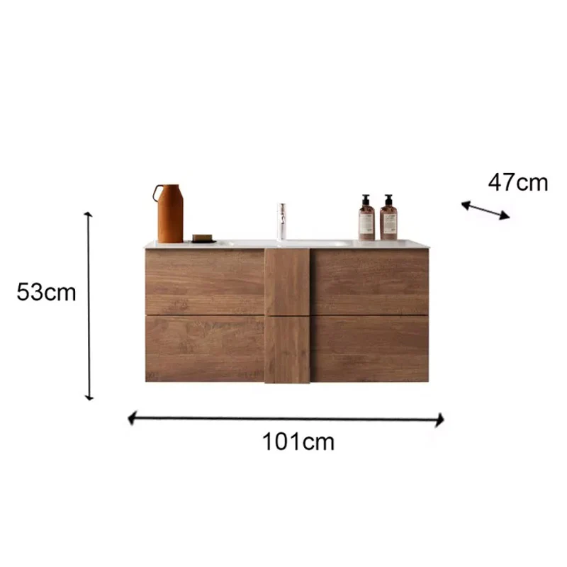 Meuble salle de bain suspendu ARREDOBAGNO CAMPANELLI 2 tiroirs + vasque 100cm - Image 3