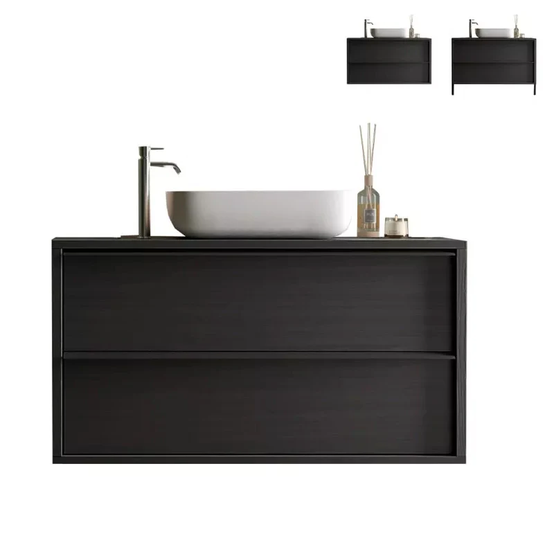Meuble salle de bain suspendu ARREDOBAGNO CAMPANELLI 2 tiroirs + vasque à poser 110cm