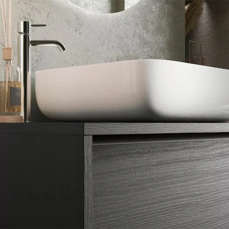 Meuble salle de bain suspendu ARREDOBAGNO CAMPANELLI 2 tiroirs + vasque à poser 110cm - Image 4