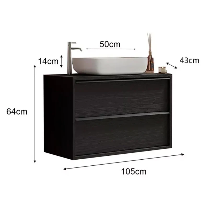 Meuble salle de bain suspendu ARREDOBAGNO CAMPANELLI 2 tiroirs + vasque à poser 110cm - Image 5