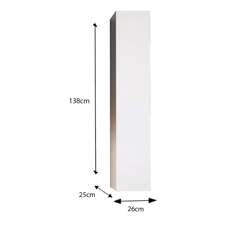 Colonne 1 porte à poser ARREDOBAGNO CAMPANELLI Système Push Pull  138cm - Image 3