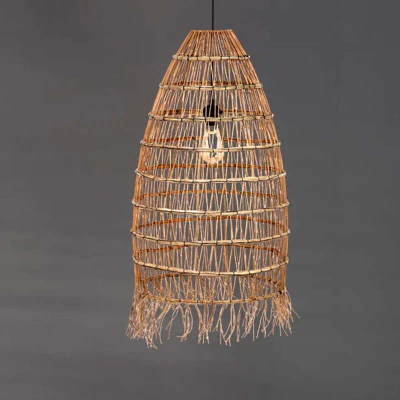 Abat-jour pour suspension Lyna en jonc de mer - ⌀ 45 cm - marron - Image 3