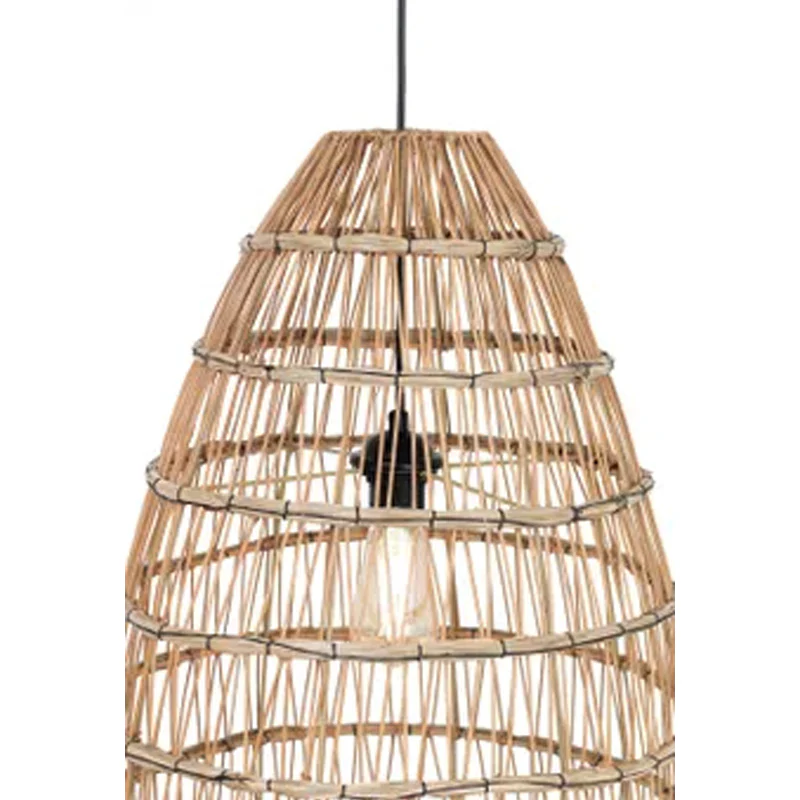 Abat-jour pour suspension Lyna en jonc de mer - ⌀ 45 cm - marron - Image 4