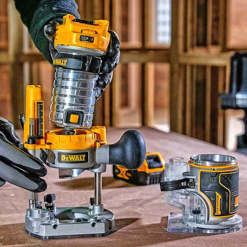 Affleureuse et défonceuse 8mm 18V DEWALT DCW604NT-XJ Brushless avec coffret - Image 4
