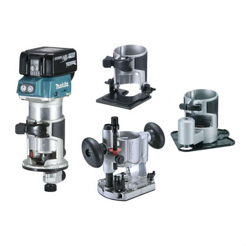 Affleureuse MAKITA DRT50RTJX3 18V (2x5Ah) Ø 8mm avec kit d'accessoires - Image 3