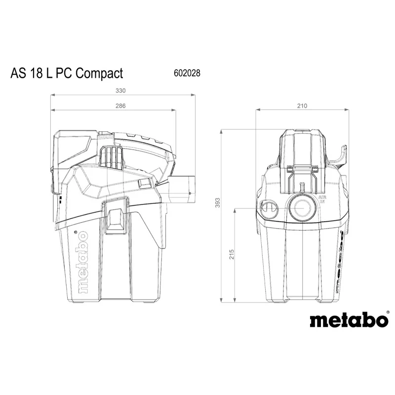 Aspirateur sans fil 18V AS 18 L PC Compact METABO  Pick+Mix (sans batterie ni chargeur) - Image 3