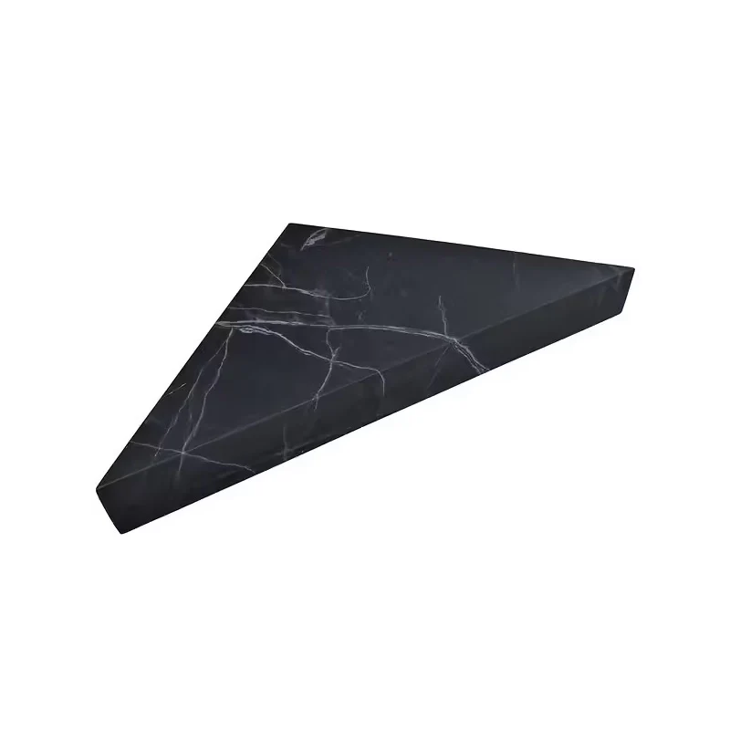 Banc d'angle pour douche en résine imitation marbre 53 x 53 x 8 cm MARMOX - Image 3