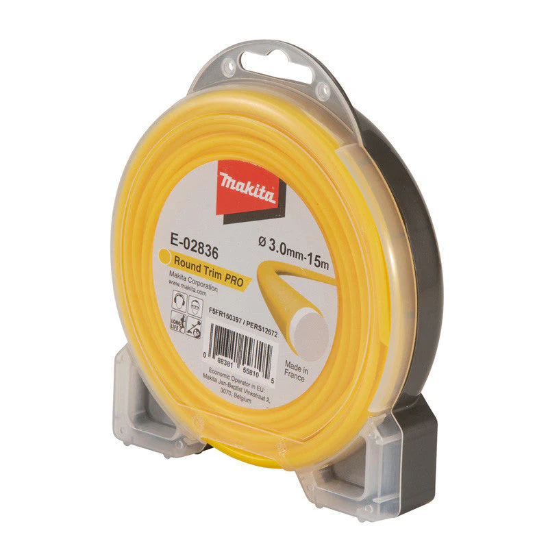 Bobine de fil co-extrudé jaune 3,0mm x 15m rond MAKITA E-02836 - Image 3