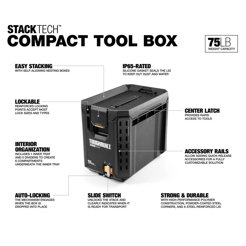 Boite à outils Compacte StackTech TOUGHBUILT TB-B1-B-60C-BEA - Image 2