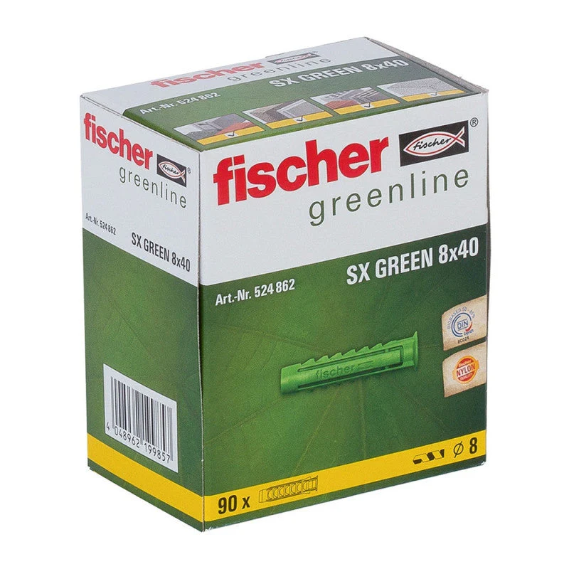 Boite de 90 chevilles à expansion FISCHER SX - vert - Image 3
