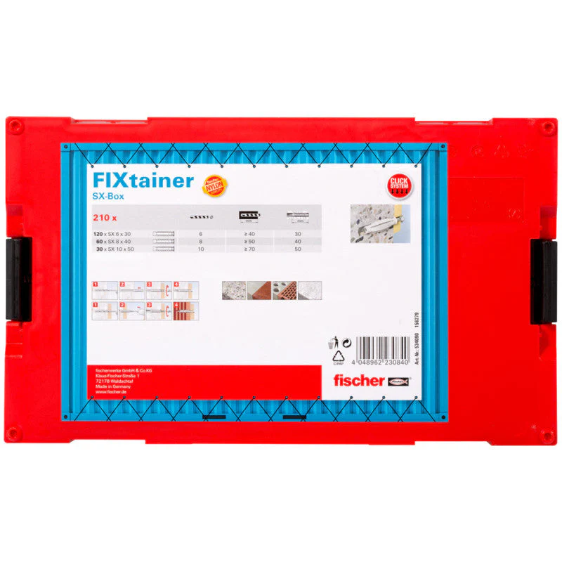 Boîte modulable FIXtainer FISCHER 534090 avec 210 chevilles à expansion SX - Image 4