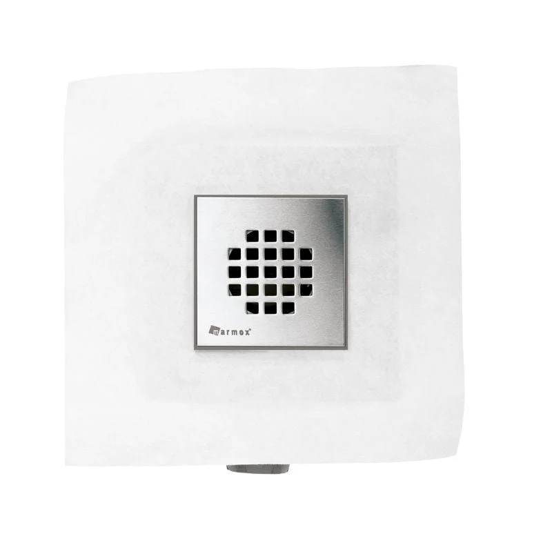 Bonde de sol pour douche italienne MARMOX RC20SLIM - Siphon ultra-plat horizontal - 20x20cm - Image 2