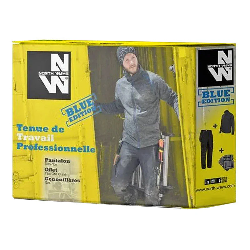 Box tenue de travail professionnelle NORTH WAYS Pantalon + Gilet + Genouillères - Image 6