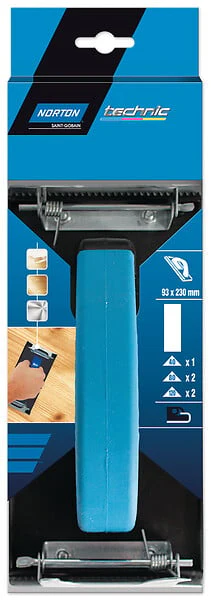 Cale à poncer + patins 93x230mm Grains assortis