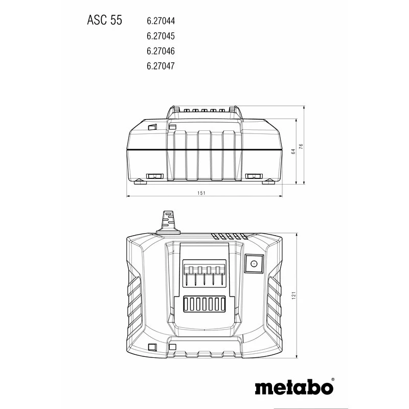 Chargeur ASC 55 12-36 V AIR COOLED METABO 627044000 - Image 2