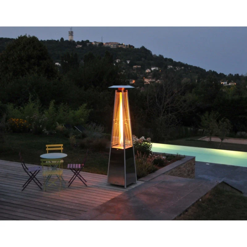 Chauffage Mobile Parasol SOVELOR LOUXOR inox avec tubes quartz au gaz propane de 5 à 13 KW - Image 3