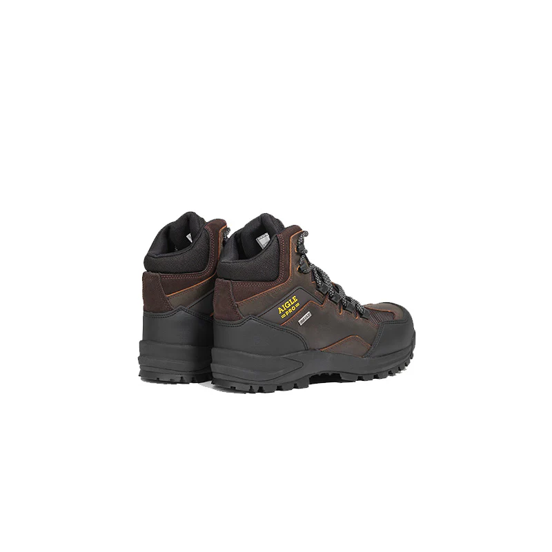 Chaussures de sécurité cuir AIGLE S3 NASSIO EVO DARK BROWN - étanche et respirante - Image 3