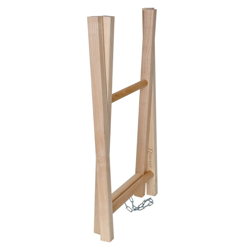 Chevalet porte buche RIBIMEX en bois 2 branches - Image 2