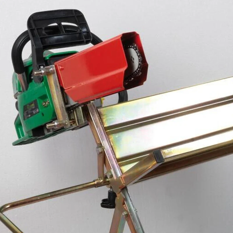 Chevalet porte buche RIBIMEX en metal avec support tronconneuse - Image 2