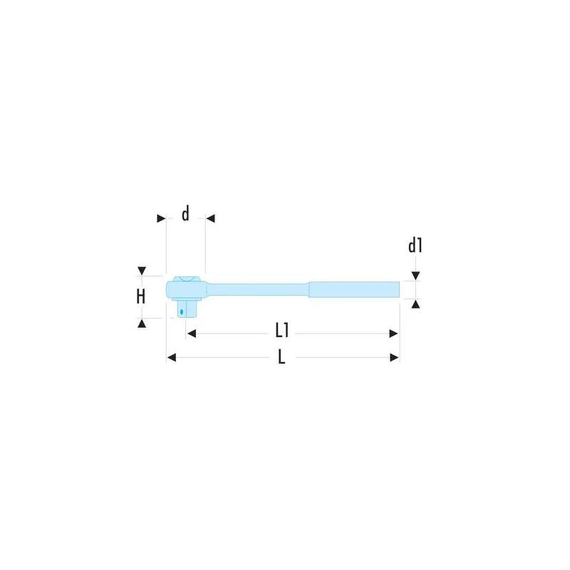 Clé à cliquet étanche FACOM SL.161PB 1/2'' - Image 2