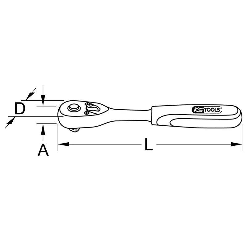 Cliquet réversible ULTIMATE 1/4’’, 72 dents  - KS TOOLS - 920.1400 - Image 3