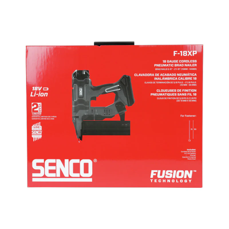 Cloueur FUSION F18-XP - 15 à 55 MM SENCO - 10M2501N - 2 batteries Lion 18V + chargeur - Image 3