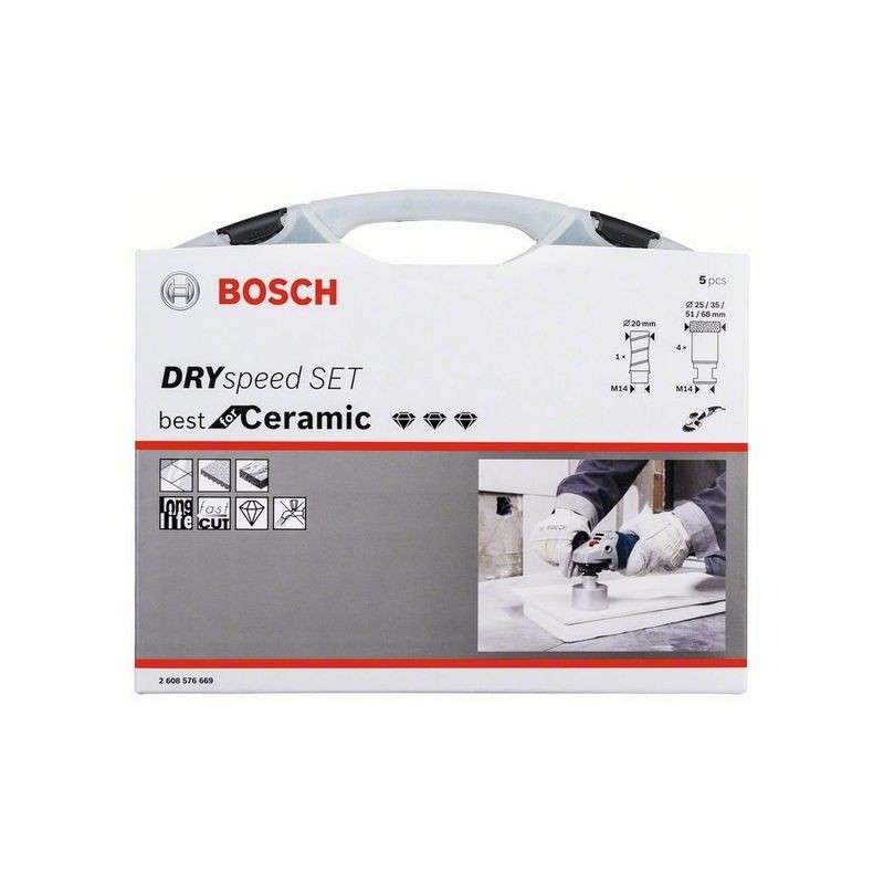 Coffret 5 scie trépans Diamant DrySpeed   BOSCH 2608576669 - Image 2