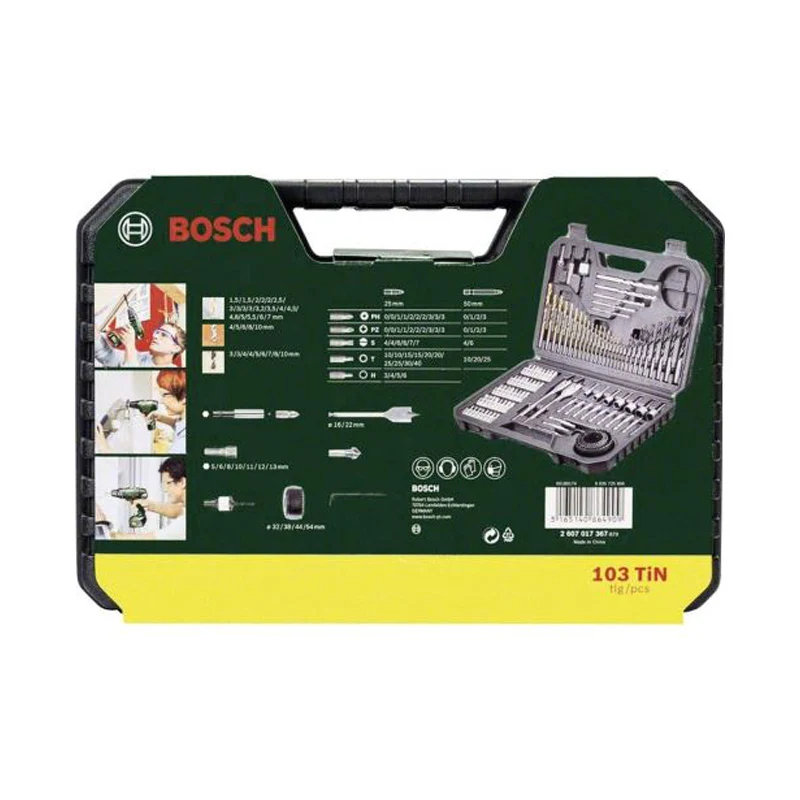 Coffret Bosch Pro  V-LINE 103 PCS Jeu de forets et d'embouts en titane - Image 3