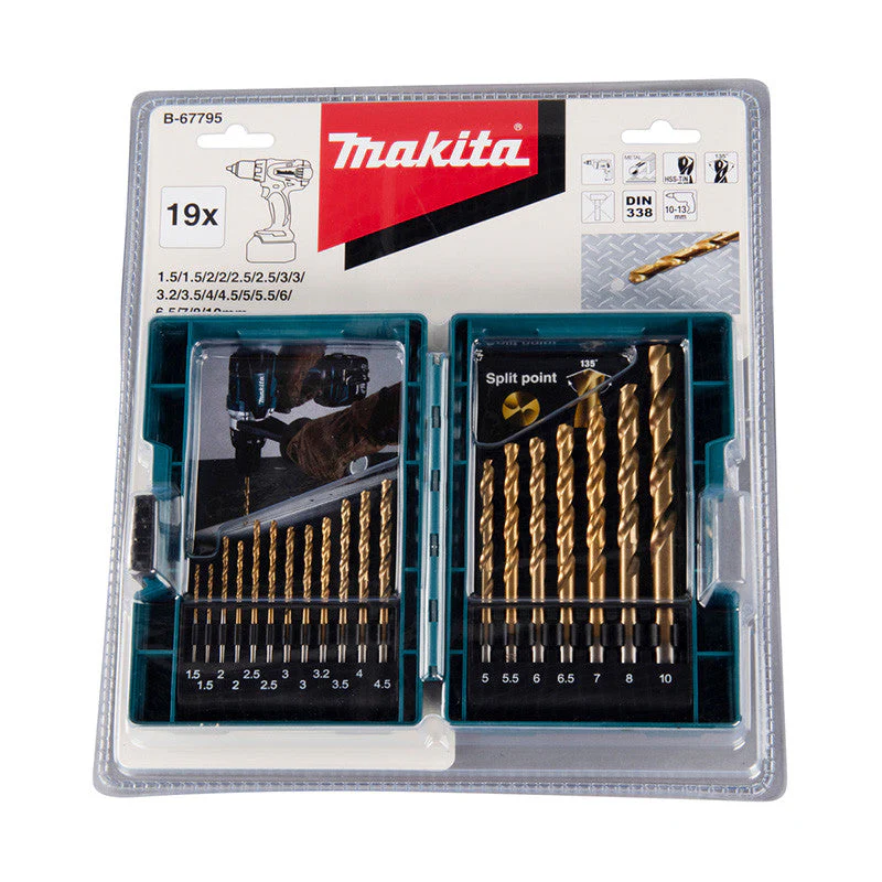 Coffret de 19 Forets à métaux MAKITA B-67795 - HSS-Tin - Image 2