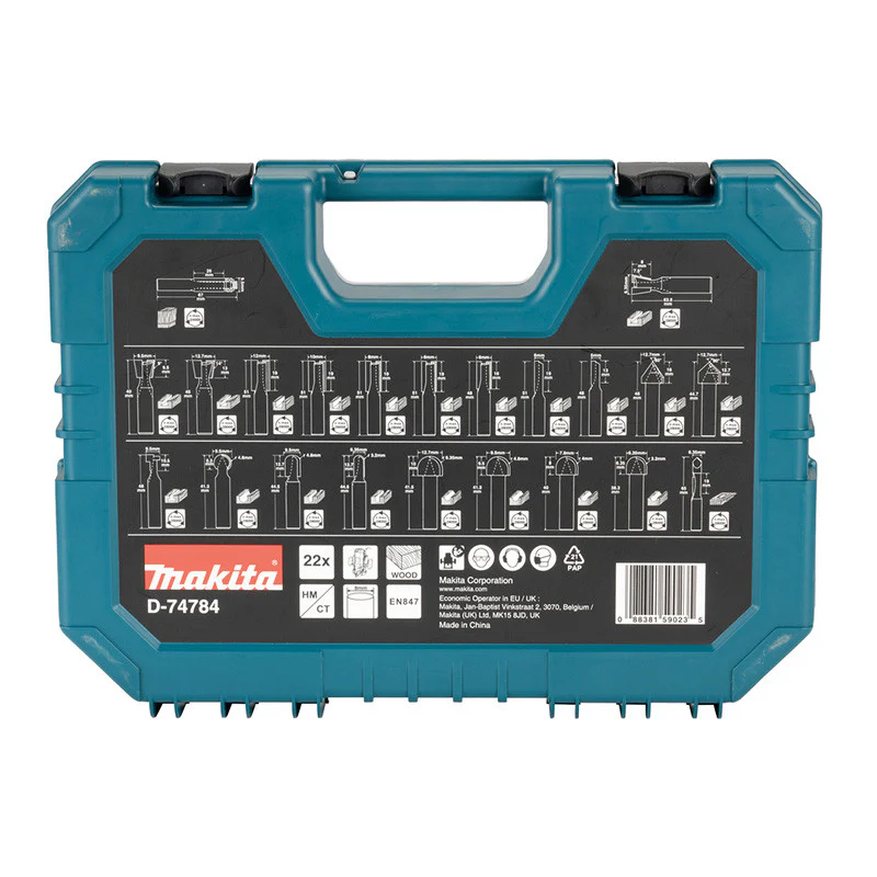 Coffret de 22 fraises à rainurer MAKITA D-74784 - Image 4