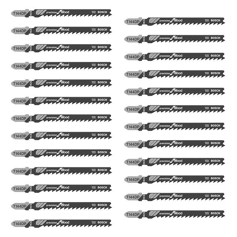 Coffret de 25 lames de scie sauteuse BOSCH 2608633A39 T144DP bois - Image 2