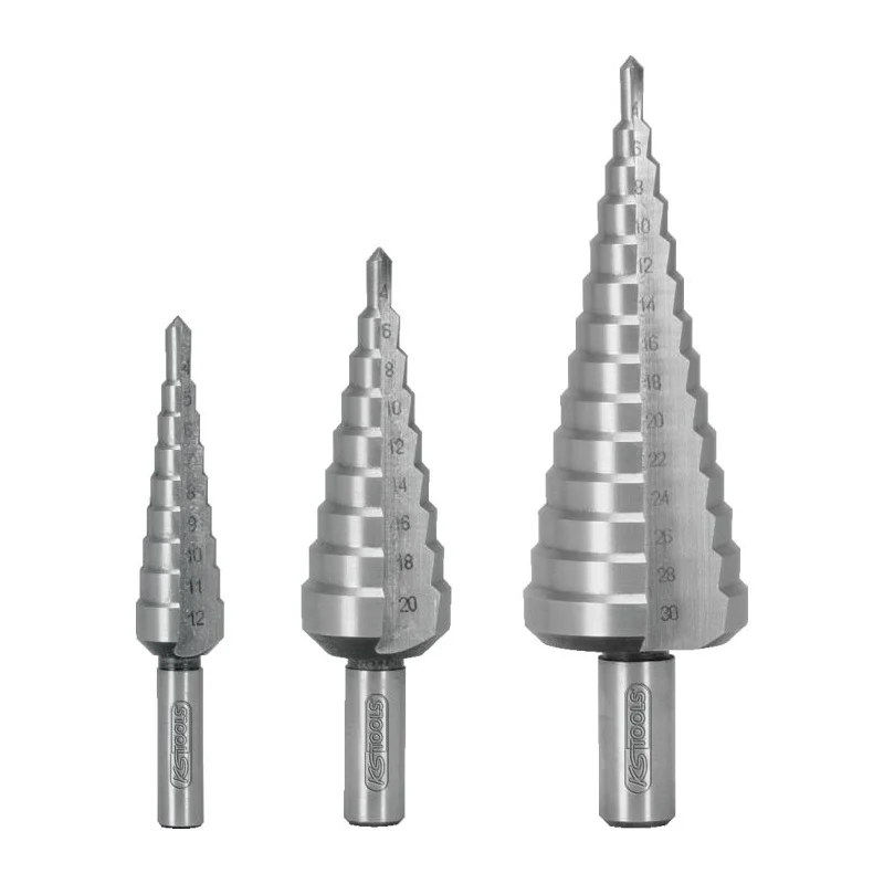 Coffret de 3 forets étagés HSS pour tôles jusqu'à 4 mm  - KS TOOLS - 330.2210 - Image 2