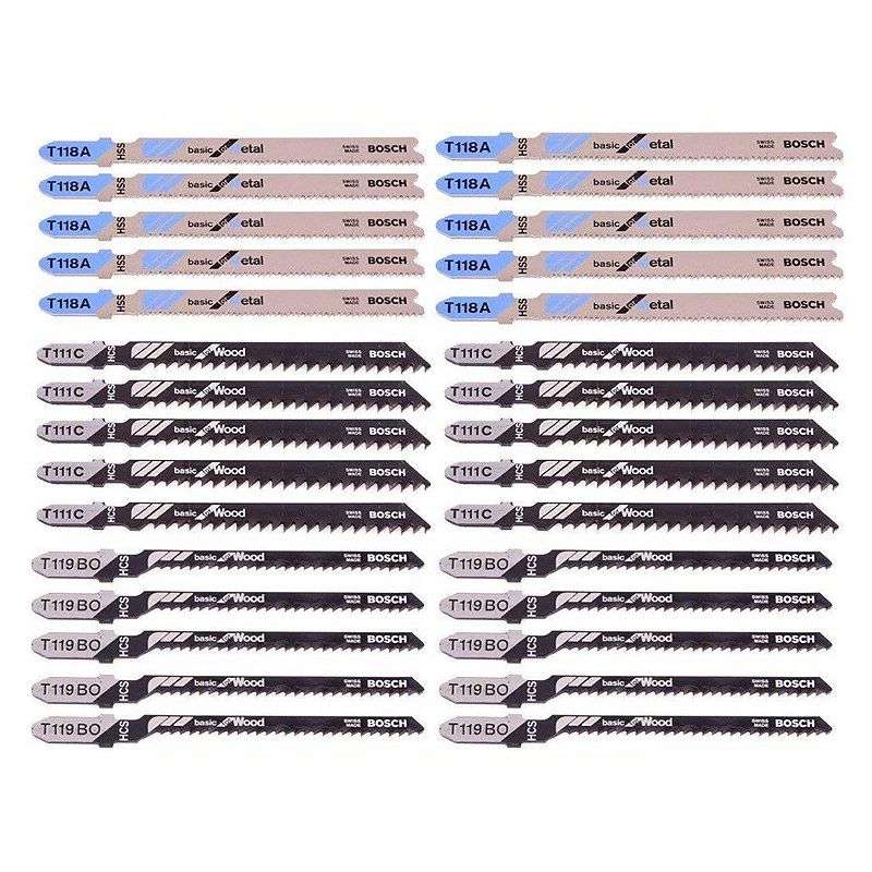 Coffret de 30 lames de scie sauteuse Basic for Wood and Metal BOSCH Professional 2607010903 Tough Box - Image 3