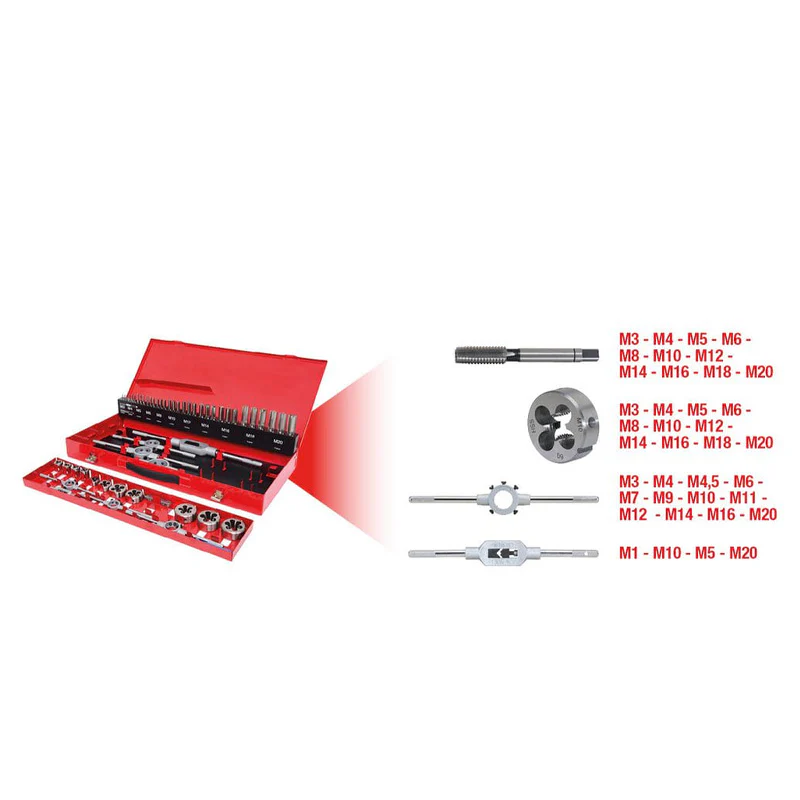 Coffret de jeux de tarauds et filières - 54 pcs  - KS TOOLS - 331.0654 - Image 3