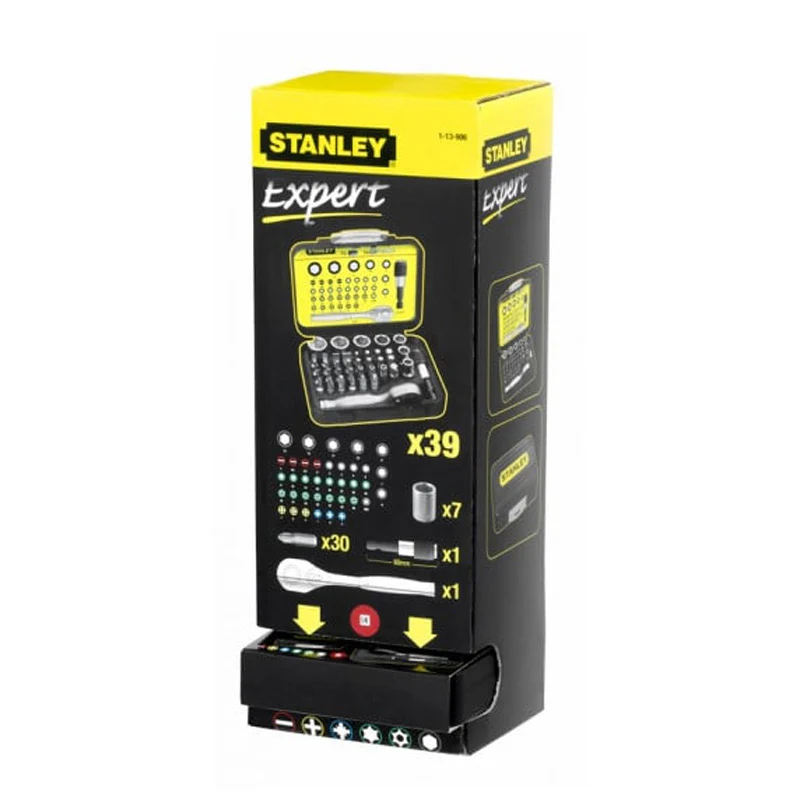 Coffret d'embouts de vissage 1/4" 25mm + clé à cliquet - jeu de 39 pcs - gamme pro - STANLEY - 1-13-906 - Image 2