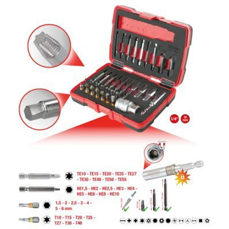 Coffret d'embouts d'extraction pour vis TORX® et 6 pans, 34 pcs  - KS TOOLS - 150.7060 - Image 3