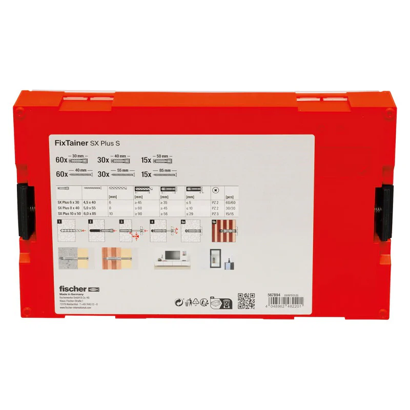 Coffret FixTainer chevilles SX Plus 6,8 / 10 avec vis FISCHER 567894 - Image 4