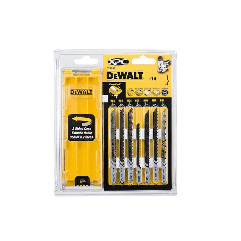 Coffret plastique de 14 lames DEWALT DT2298-QZ XPC HCS bi-métal pour bois + 1 boîte de rangement - Image 3