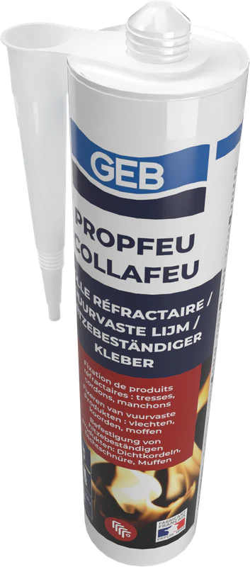 Colle réfractaire GEB COLLAFEU 310 ml résistante jusqu’à 1100°C - Image 4