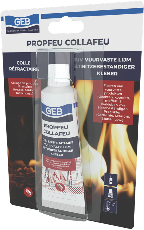 Colle réfractaire GEB COLLAFEU 50ml résistante jusqu’à 1100°C - Image 4