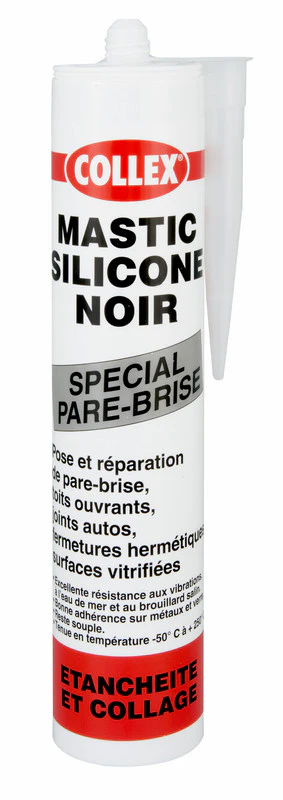 Collex Mastic GEB silicone noir spécial pare brise, toits ouvrants, joints autos 310ml - GEB - 501833 - Image 2