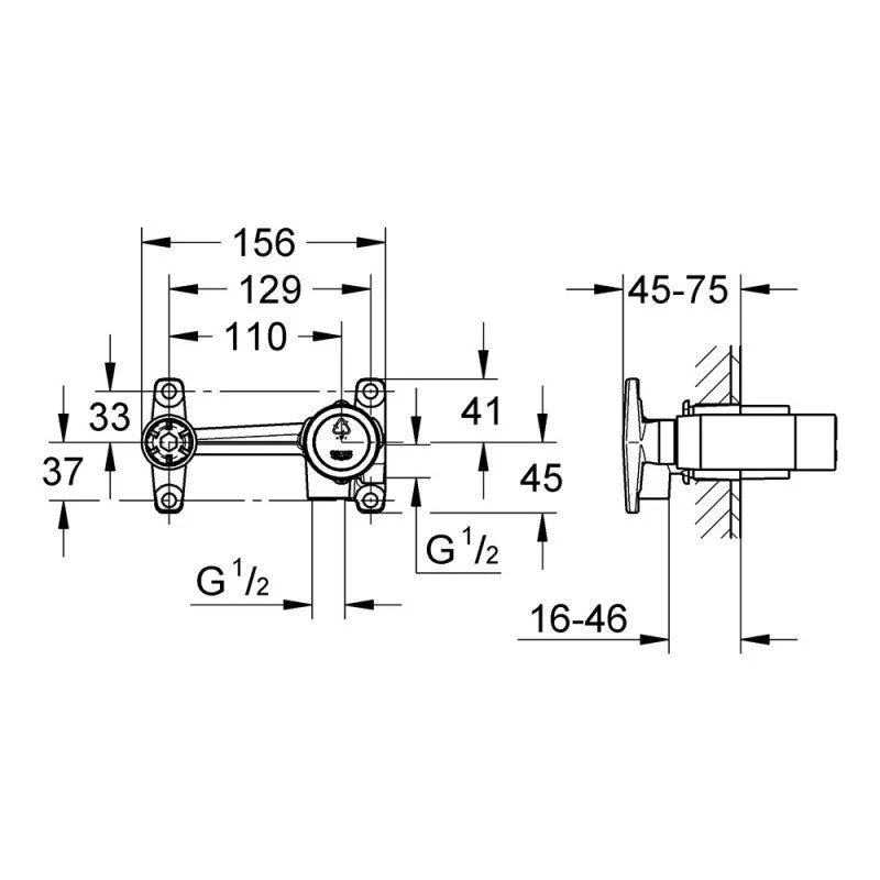 Corps encastré pour mitigeur GROHE 32635000 monocommande - laiton - Image 3