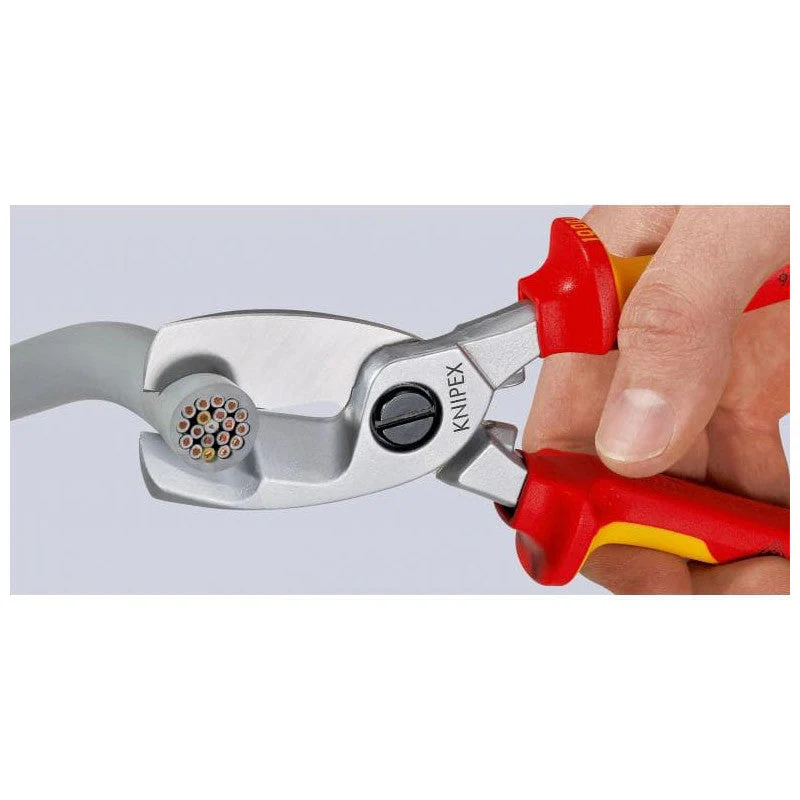 Coupe-câbles à double tranchants KNIPEX 95 16 200 200mm 20mm/70mm² - Image 4