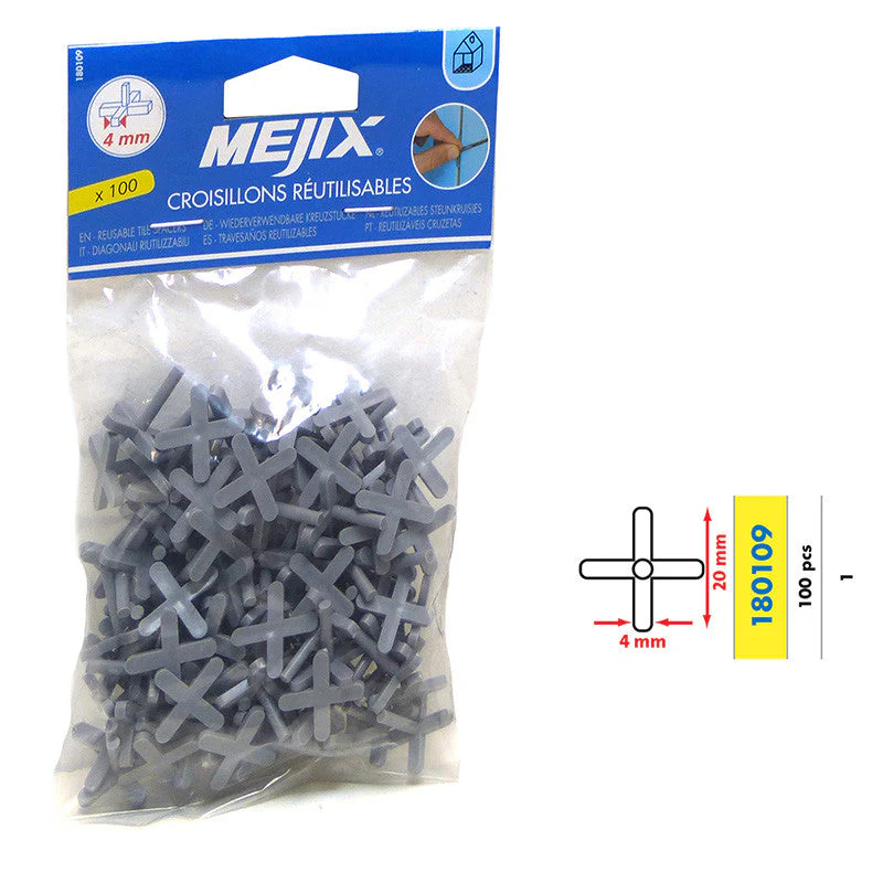 Croisillons ECO 1.5/2/3/4/5mm MEJIX - réutilisables - 100 pièces - Image 3