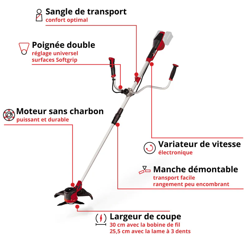 Débroussailleuse sans fil AGILLO 36/255 BL-Solo Power X-Change EINHELL 3411320 (Produit seul) - Image 2