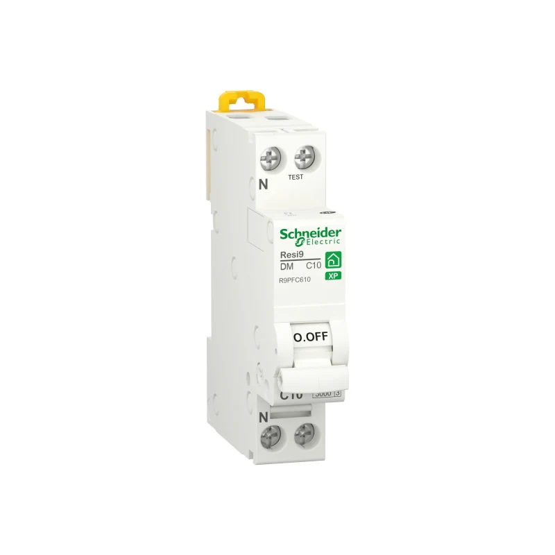 Disjoncteur SCHNEIDER R9PFC610 10A type C A vis 3kA 1P+N peignable Resi9 XP