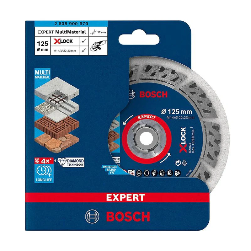 Disque à tronçonner BOSCH X-LOCK EXPERT - diamanté - MultiMaterial - 125 x 22,23 x 2,4 x 12mm - Image 2