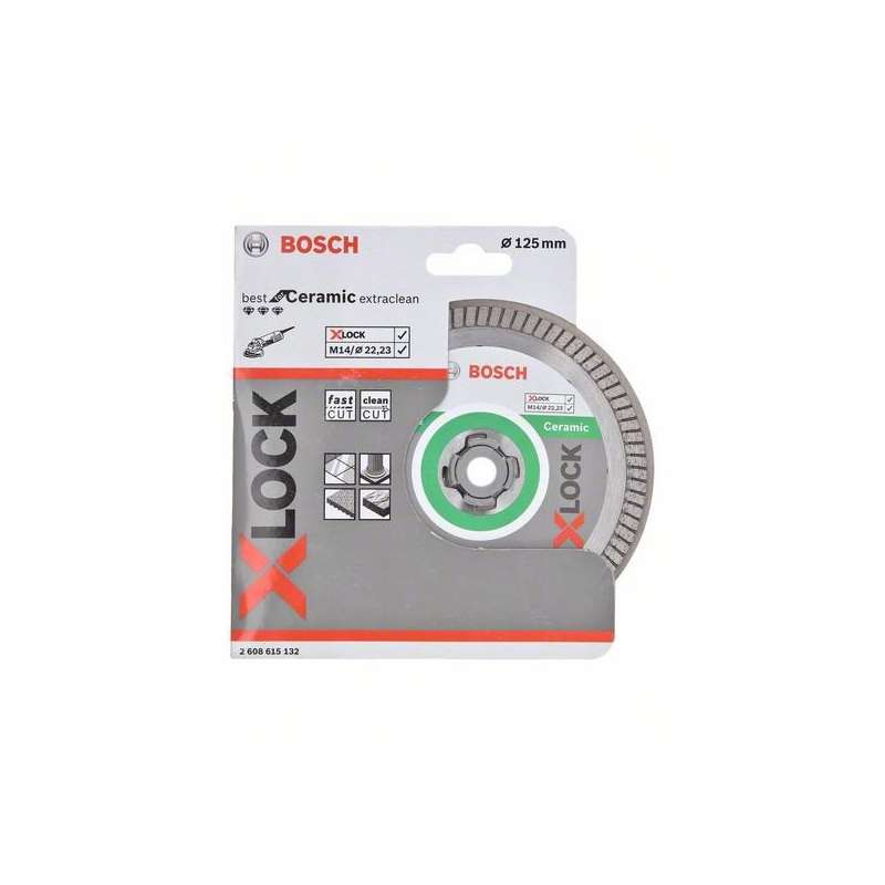 Disque à tronçonner diamanté BOSCH Professonal X-LOCK Best for Ceramic Extra Clean Turbo  Ø 125x22,23x1,4x7 - Image 3